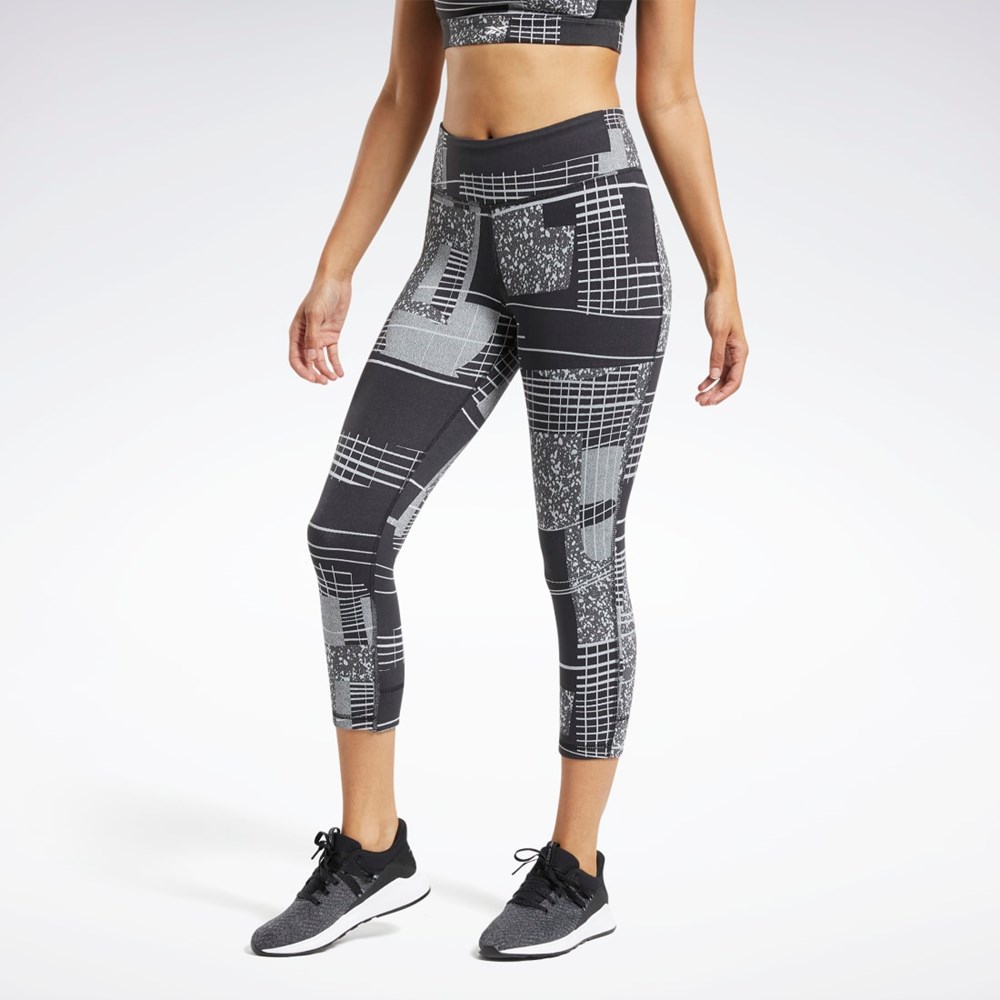 Reebok Lux 3/4 Length 2 Leggings Mustat Harmaat | KHSTGI-037