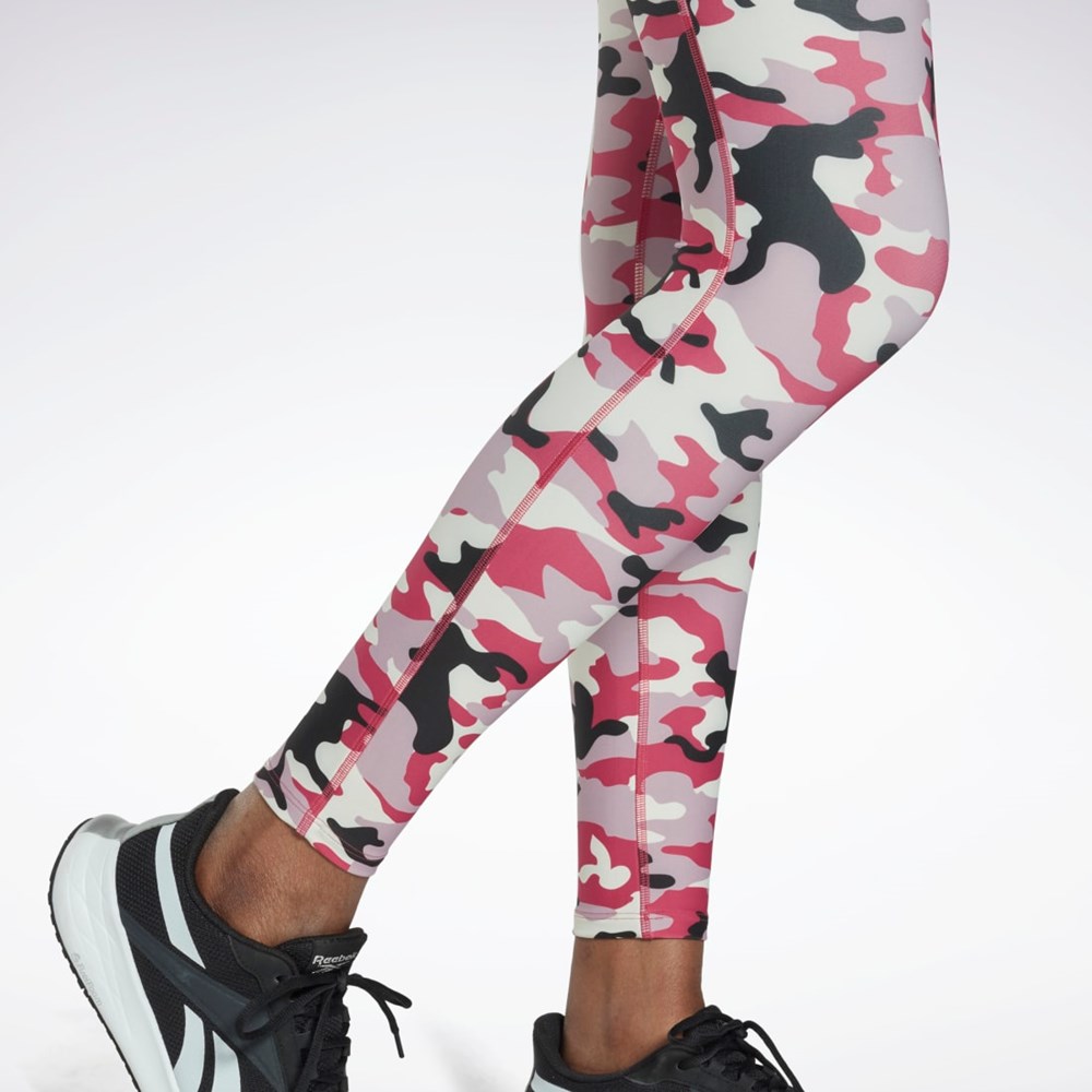 Reebok Lux Bold Camo Print Tights Pinkki | GPAWED-301