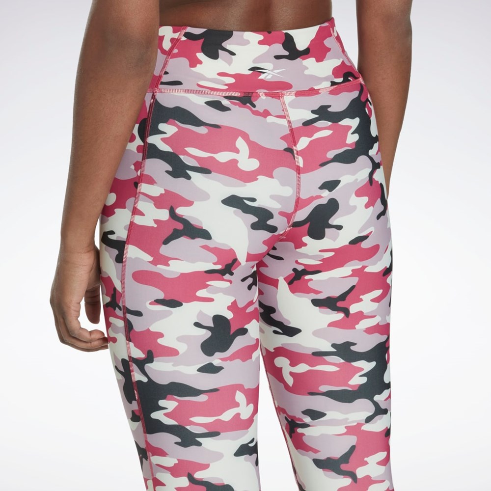 Reebok Lux Bold Camo Print Tights Pinkki | GPAWED-301