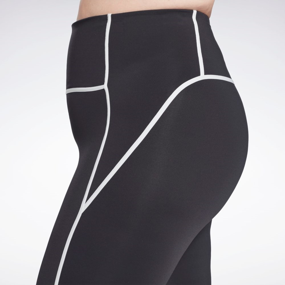 Reebok Lux High-Waisted Colorblock Tights (Plus Size) Mustat | VHCWOE-368