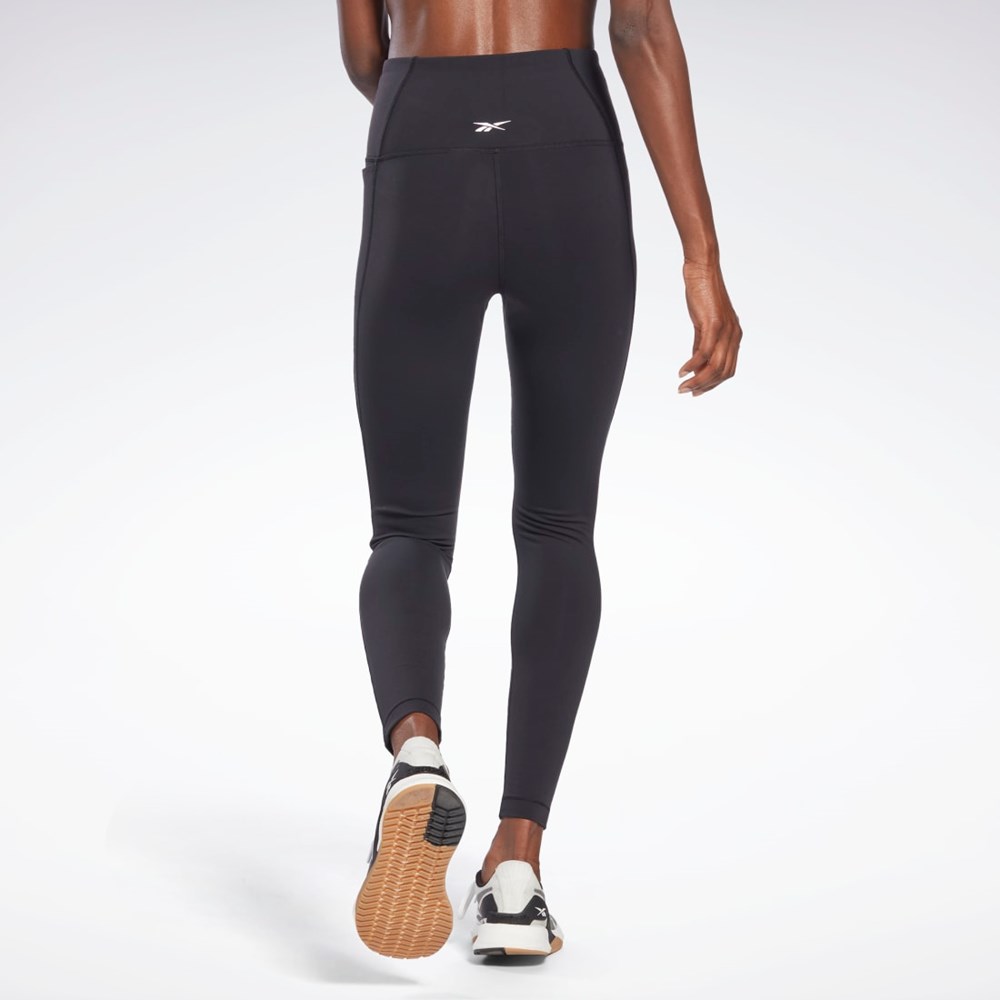 Reebok Lux High-Waisted Tights Mustat | IOLXKB-902