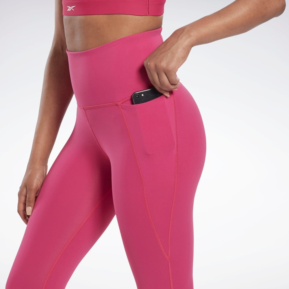 Reebok Lux High-Waisted Tights Pinkki | BQRJWI-701
