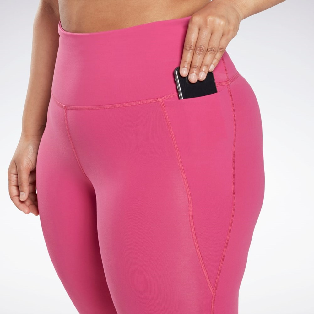 Reebok Lux High-Waisted Tights (Plus Size) Pinkki | CNPUVW-380