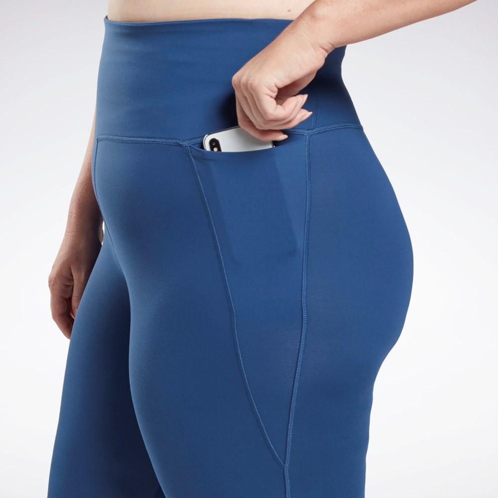 Reebok Lux High-Waisted Tights (Plus Size) Sininen | LJQDAG-927
