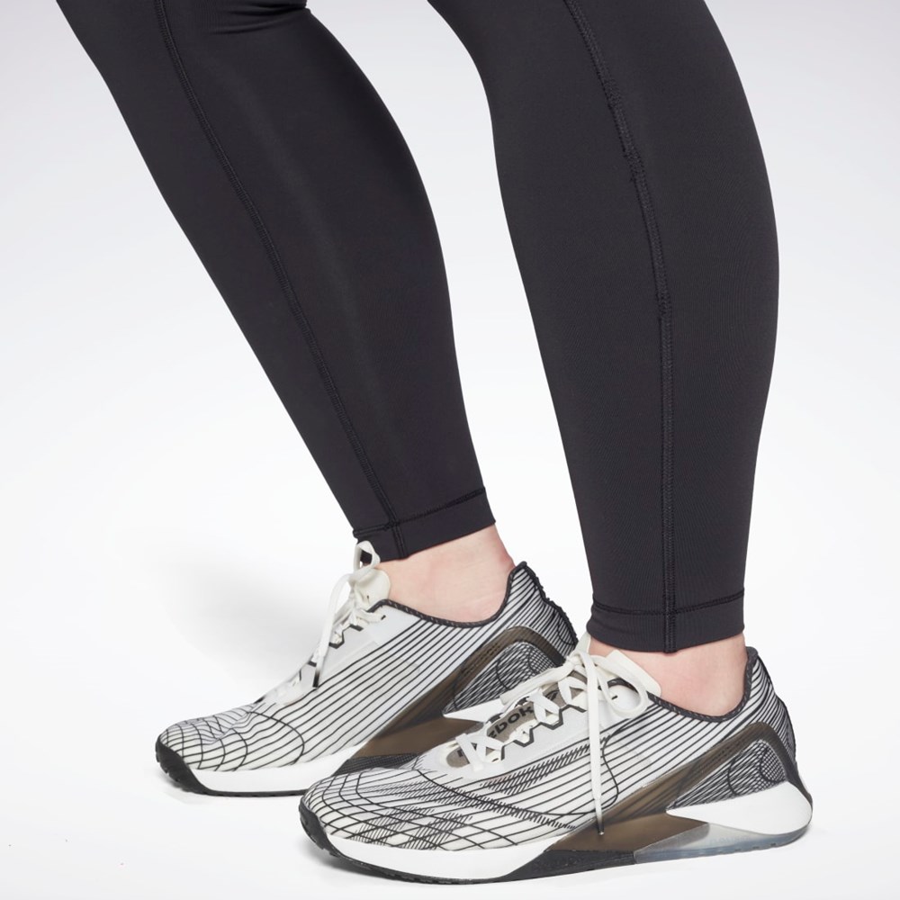 Reebok Lux High-Waisted Tights (Plus Size) Mustat | QGTSBW-507
