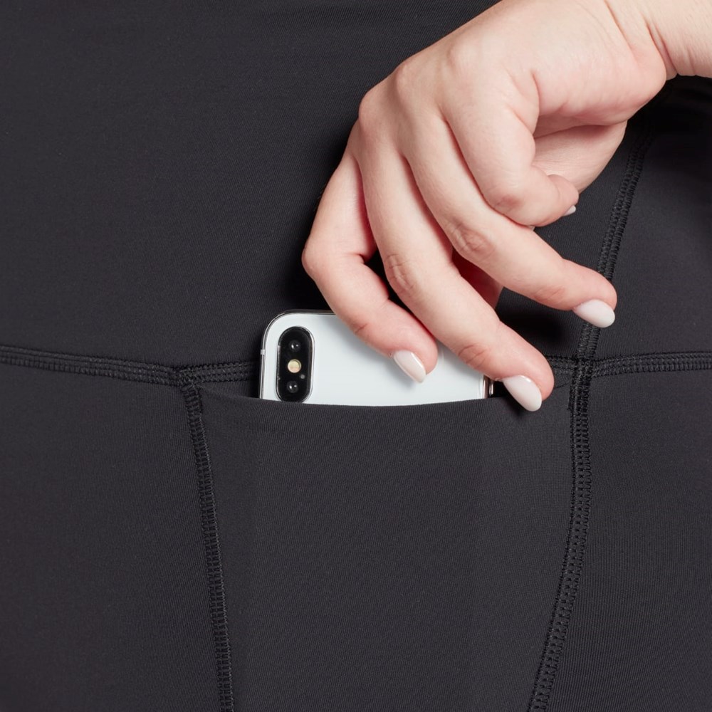 Reebok Lux High-Waisted Tights (Plus Size) Mustat | QGTSBW-507