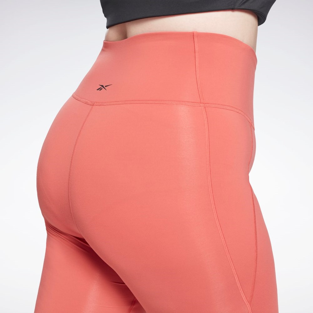 Reebok Lux High-Waisted Tights (Plus Size) Rhodonite | QKRYHO-364