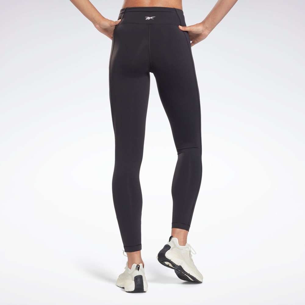 Reebok Lux Leggings Mustat | WDPCFA-907