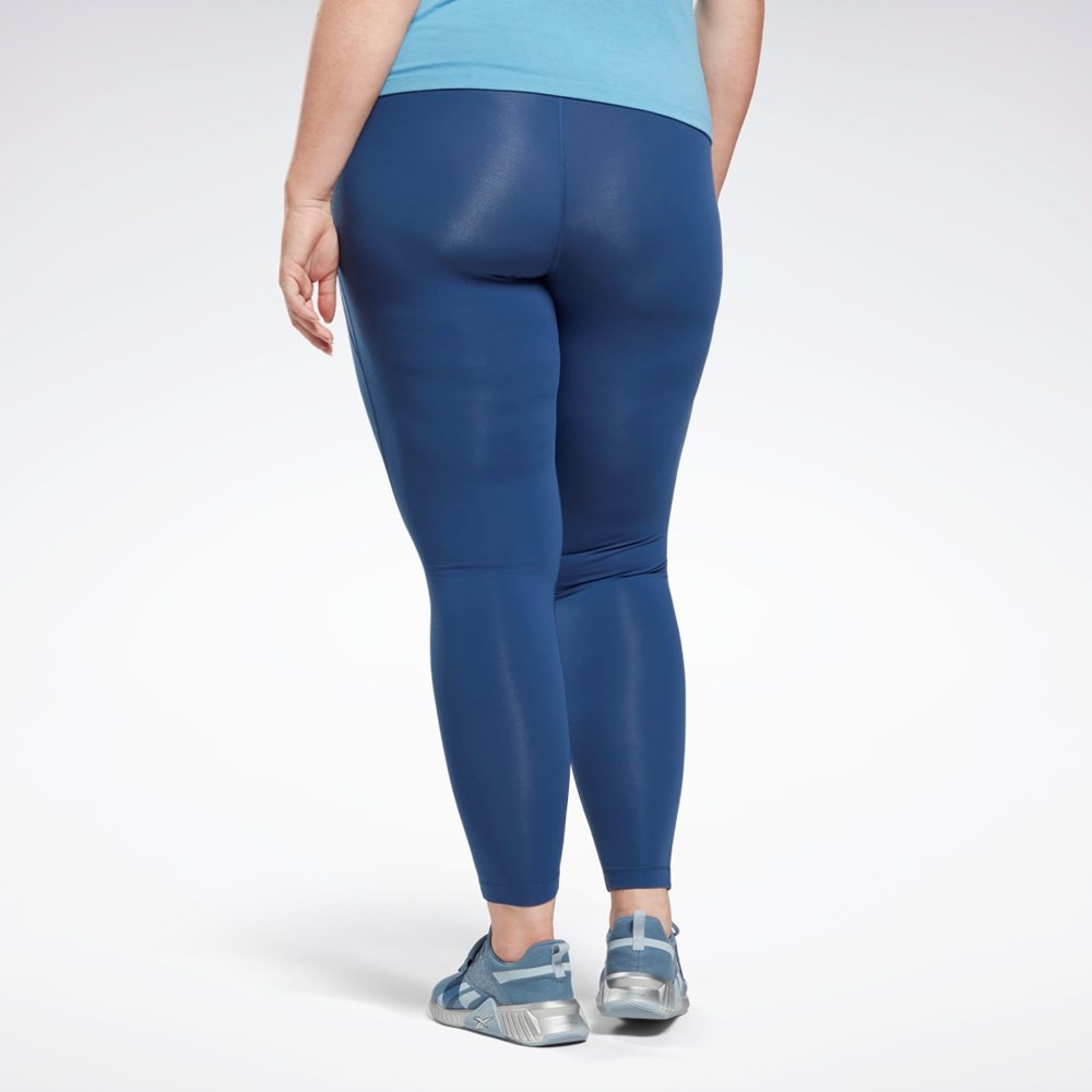 Reebok Lux Leggings (Plus Size) Sininen | VFRPWY-498