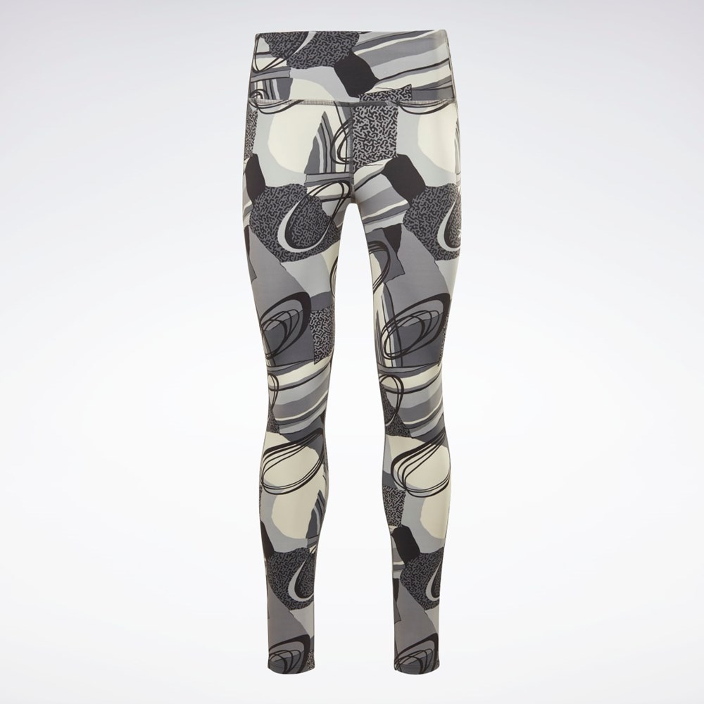 Reebok Lux Perform Leggings Mustat | UGWECY-819