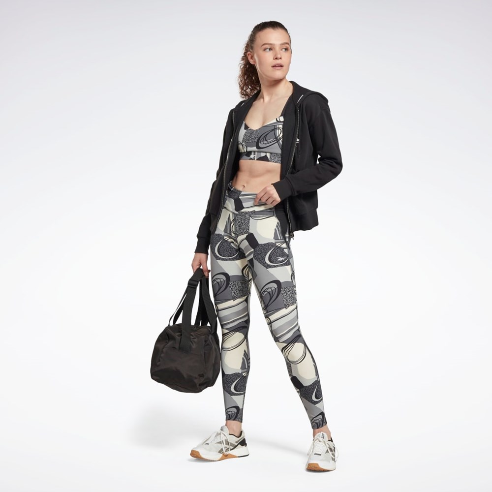 Reebok Lux Perform Leggings Mustat | UGWECY-819