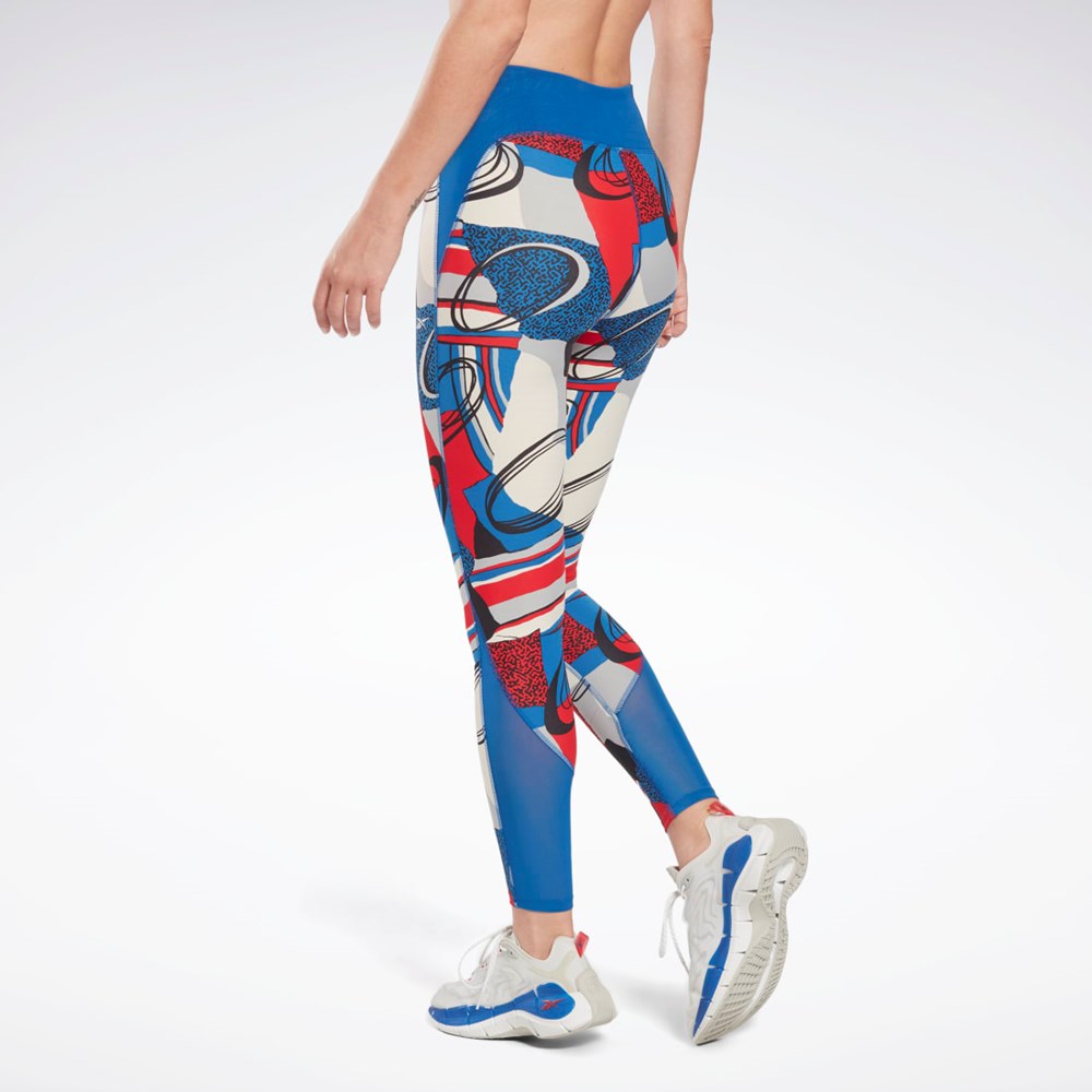 Reebok Lux Perform Leggings Sininen | DCREWM-069