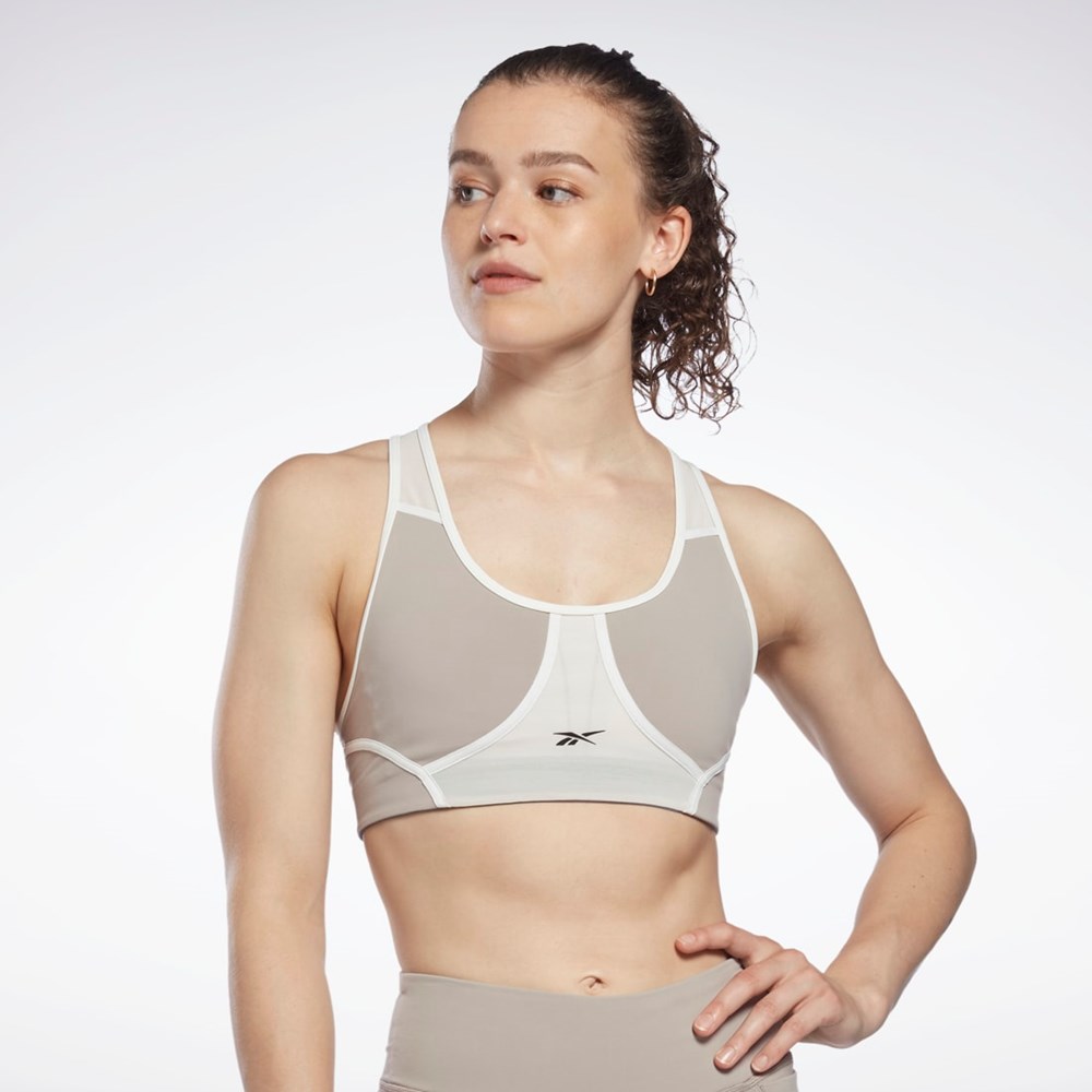 Reebok Lux Racer Pehmustettu Colorblocked Bra Harmaat | BWRLUX-245