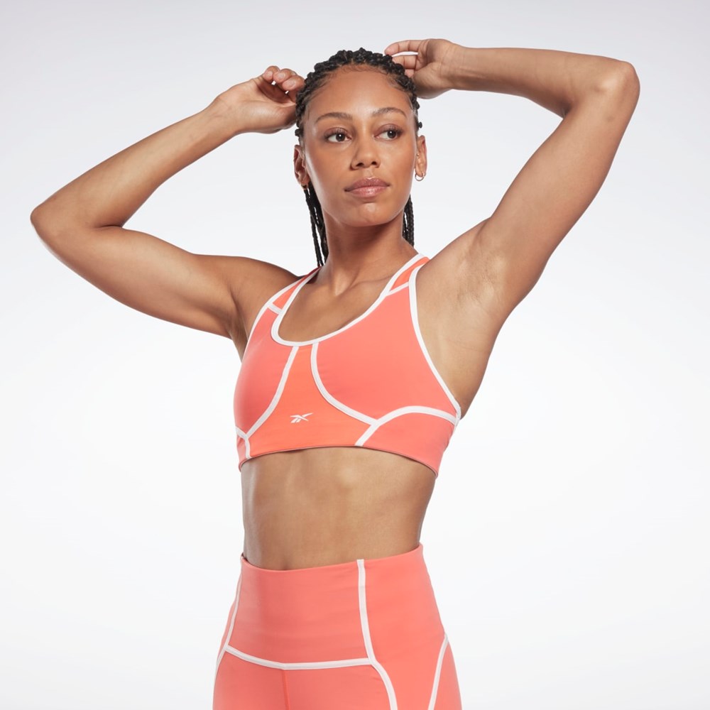 Reebok Lux Racer Pehmustettu Colorblocked Bra Oranssi | JOQEUX-453