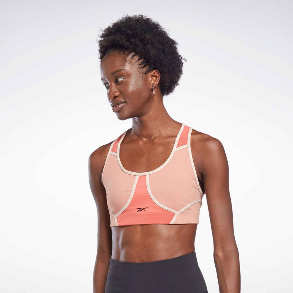 Reebok Lux Racer Pehmustettu Colorblocked Bra Koralli | JUDRQW-619