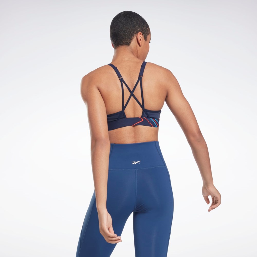 Reebok Lux Strappy Nature Grown Print Sports Bra Laivastonsininen | ASTLYW-219