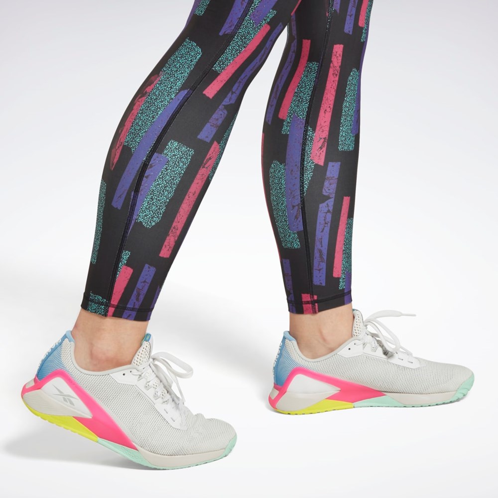 Reebok MYT Allover Print Tights Pinkki | CJALDP-479