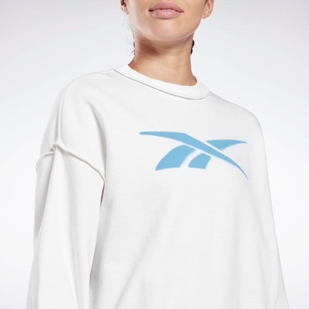 Reebok MYT Crew Sweatshirt Valkoinen | LBAQVC-810