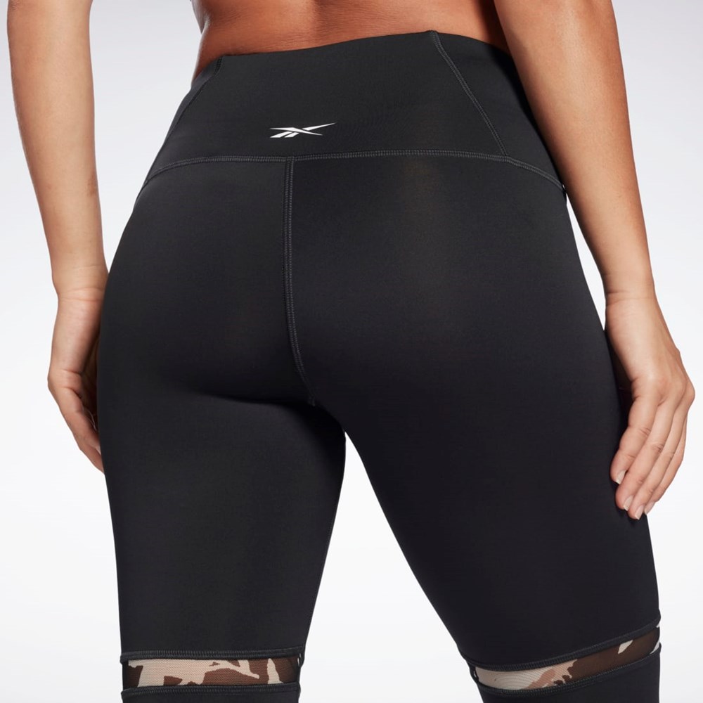 Reebok MYT Detail Leggings Mustat | YWTXOF-801