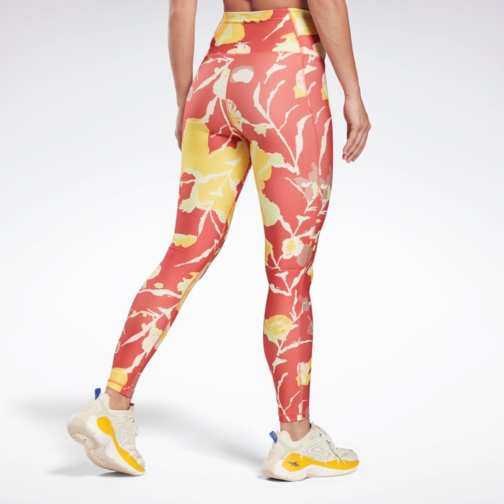 Reebok MYT Printed Leggings Rhodonite | XJDQNB-741