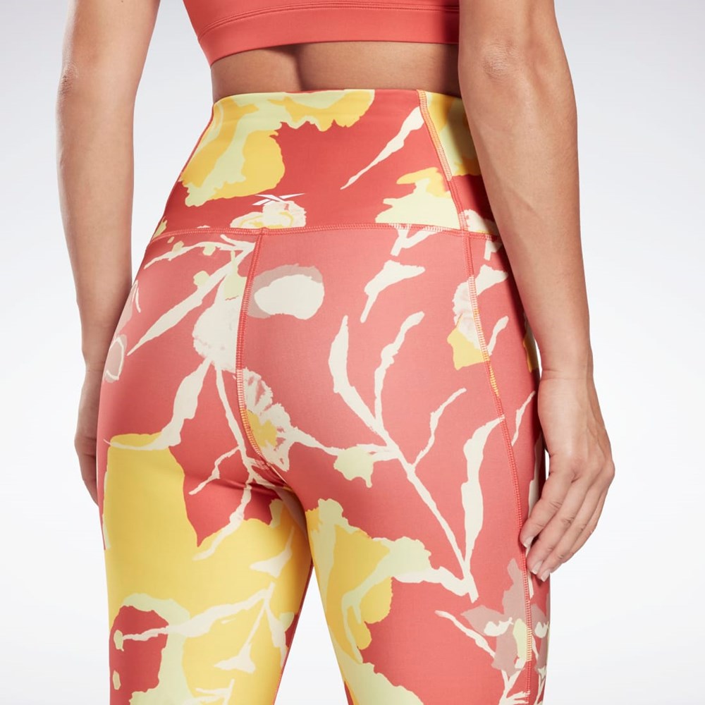 Reebok MYT Printed Leggings Rhodonite | XJDQNB-741