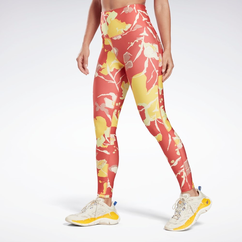 Reebok MYT Printed Leggings Rhodonite | XJDQNB-741