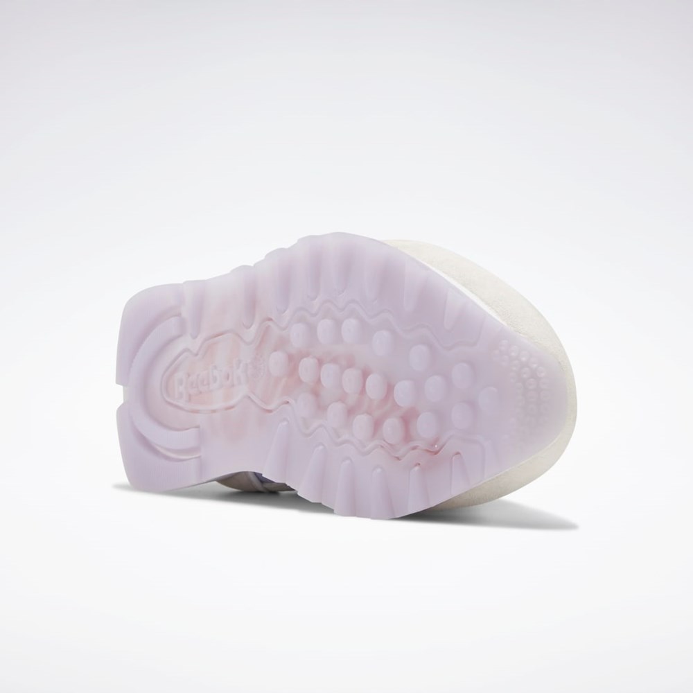 Reebok MadWomen Classic Leather Shoes Valkoinen Valkoinen Violetit | CKMPOJ-510