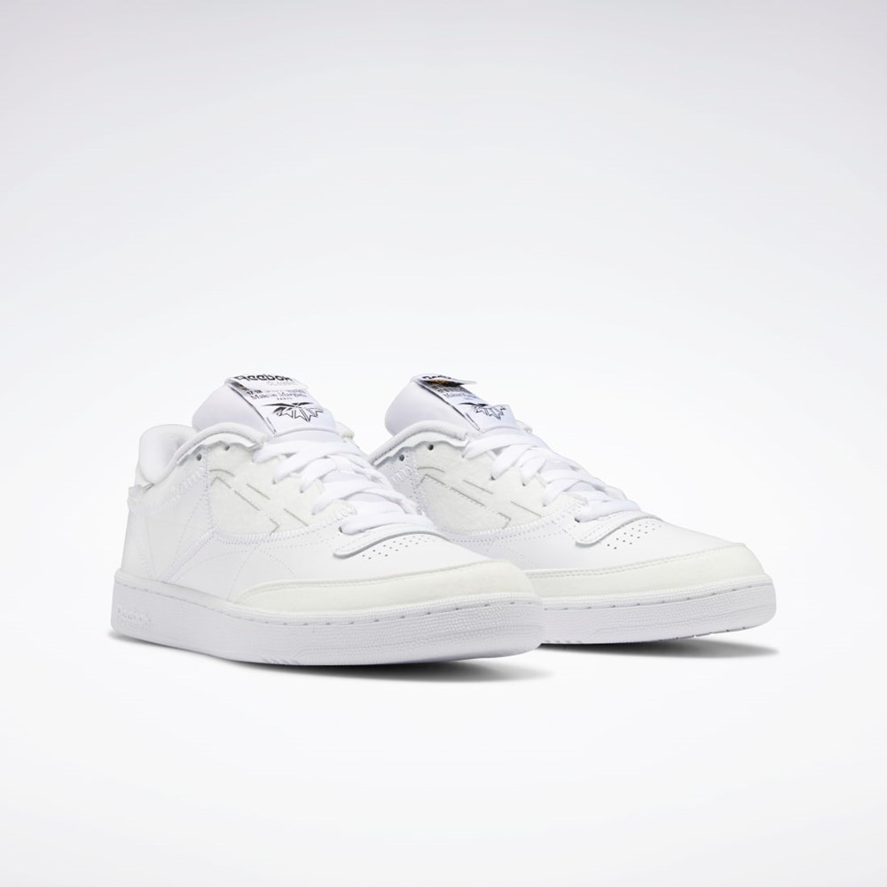 Reebok Maison Margiela Club C Memory Of Shoes Valkoinen Mustat Valkoinen | UHGQWF-136