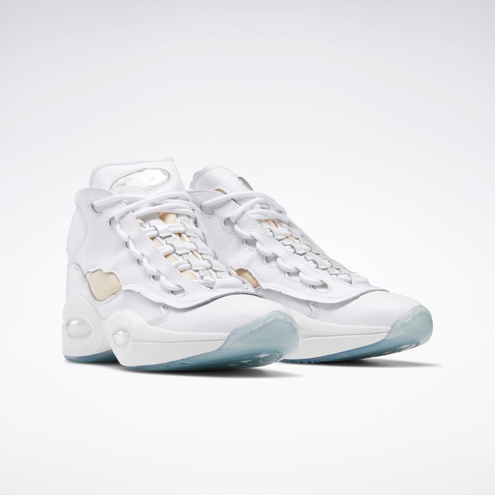 Reebok Maison Margiela Question Mid Memory Of Basketball Shoes Valkoinen Mustat Valkoinen | BMNHUP-248