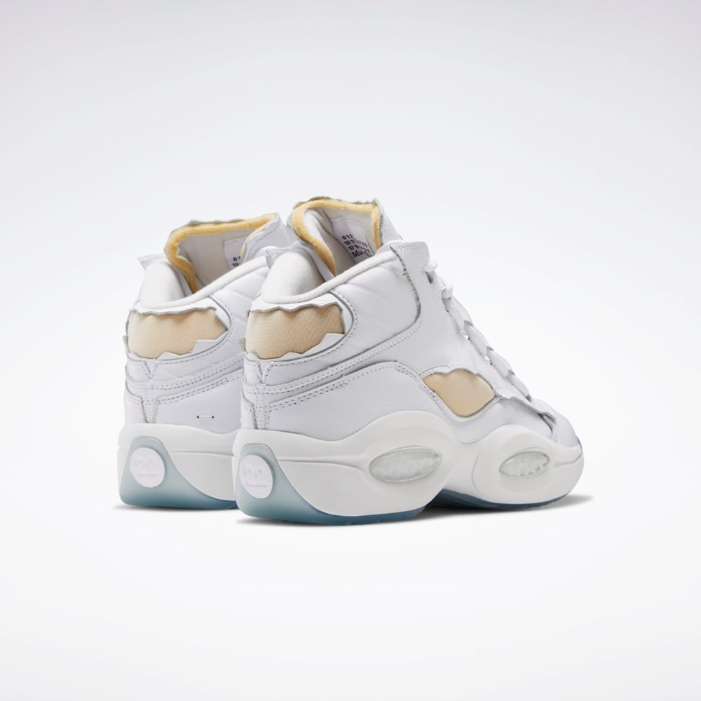 Reebok Maison Margiela Question Mid Memory Of Basketball Shoes Valkoinen Mustat Valkoinen | BMNHUP-248