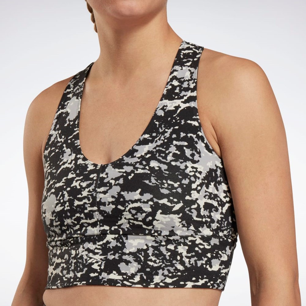 Reebok Modern Safari Bralette Mustat | QZGXWJ-617