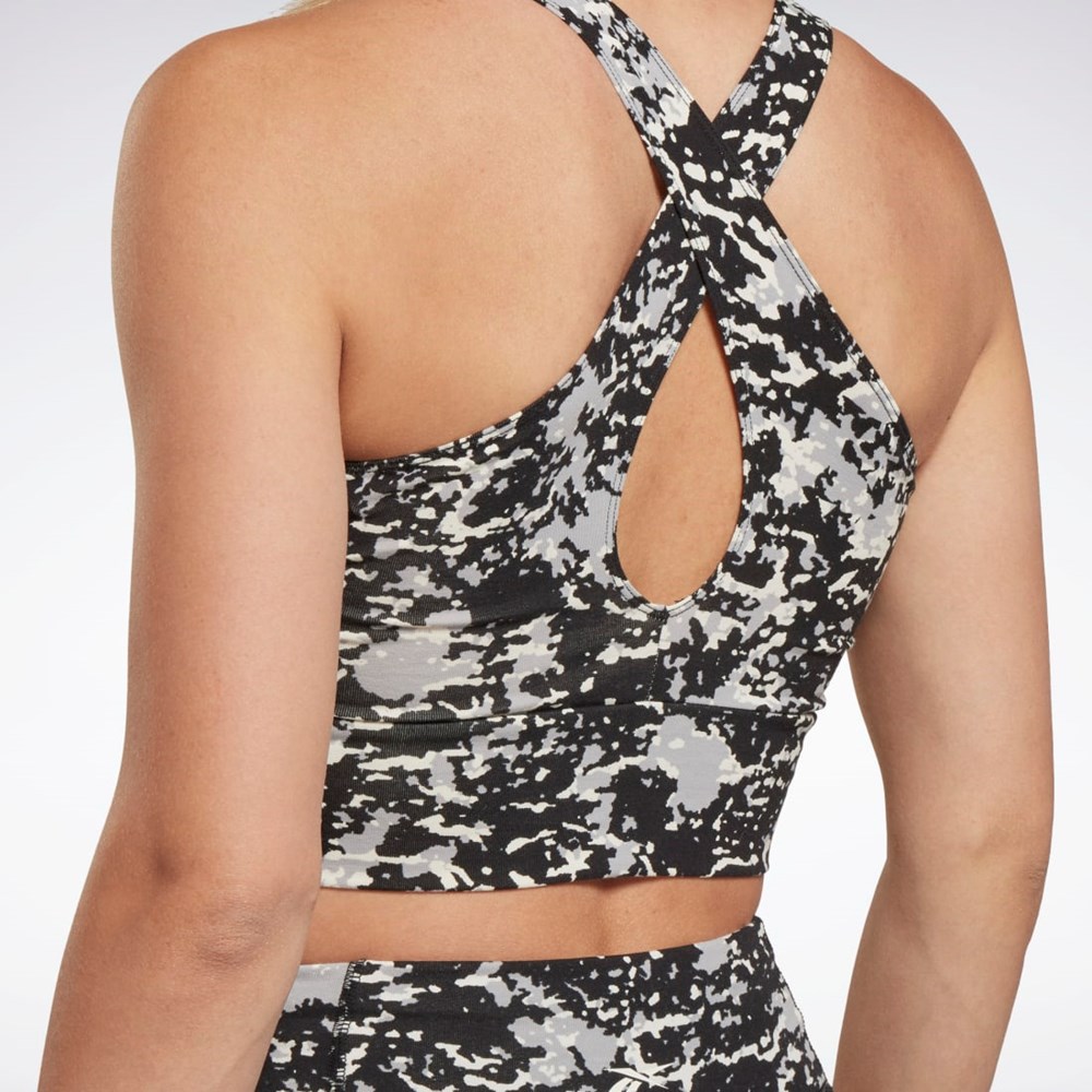 Reebok Modern Safari Bralette Mustat | QZGXWJ-617