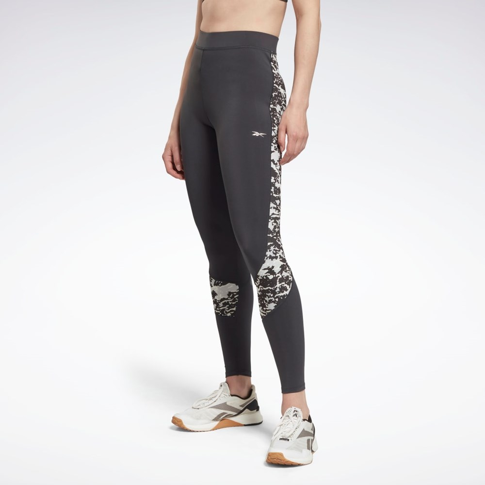 Reebok Modern Safari Leggings Mustat | SJEAUP-067