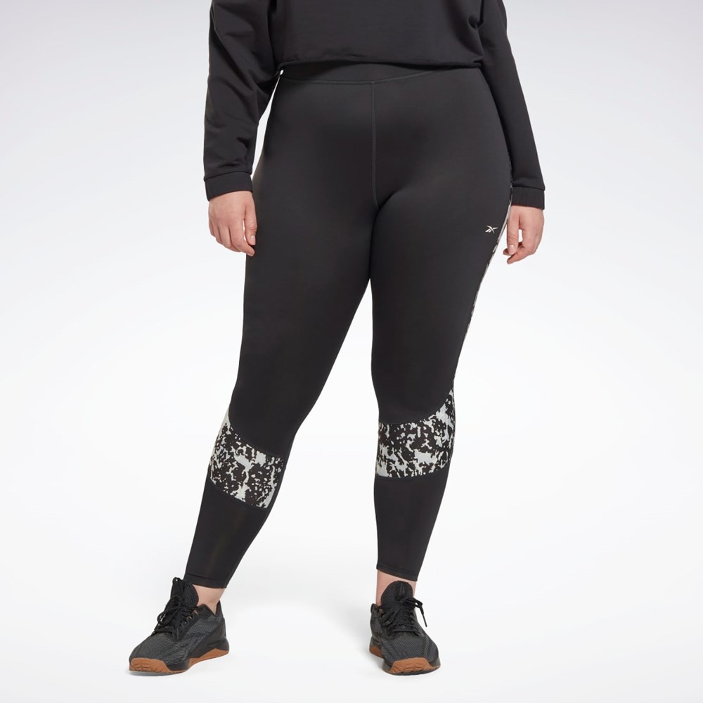 Reebok Modern Safari Leggings (Plus Size) Mustat | KAEDTO-209