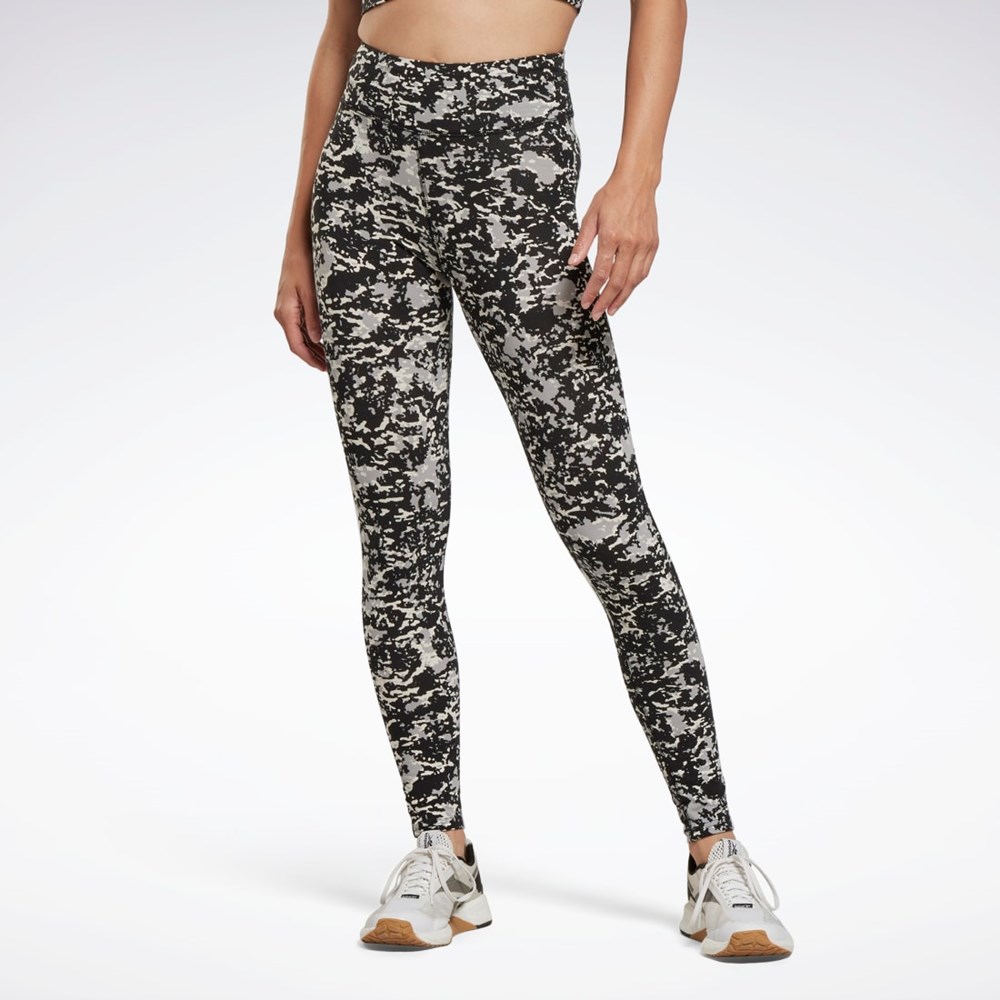 Reebok Modern Safari Puuvilla Leggings Mustat | MQTHIE-291