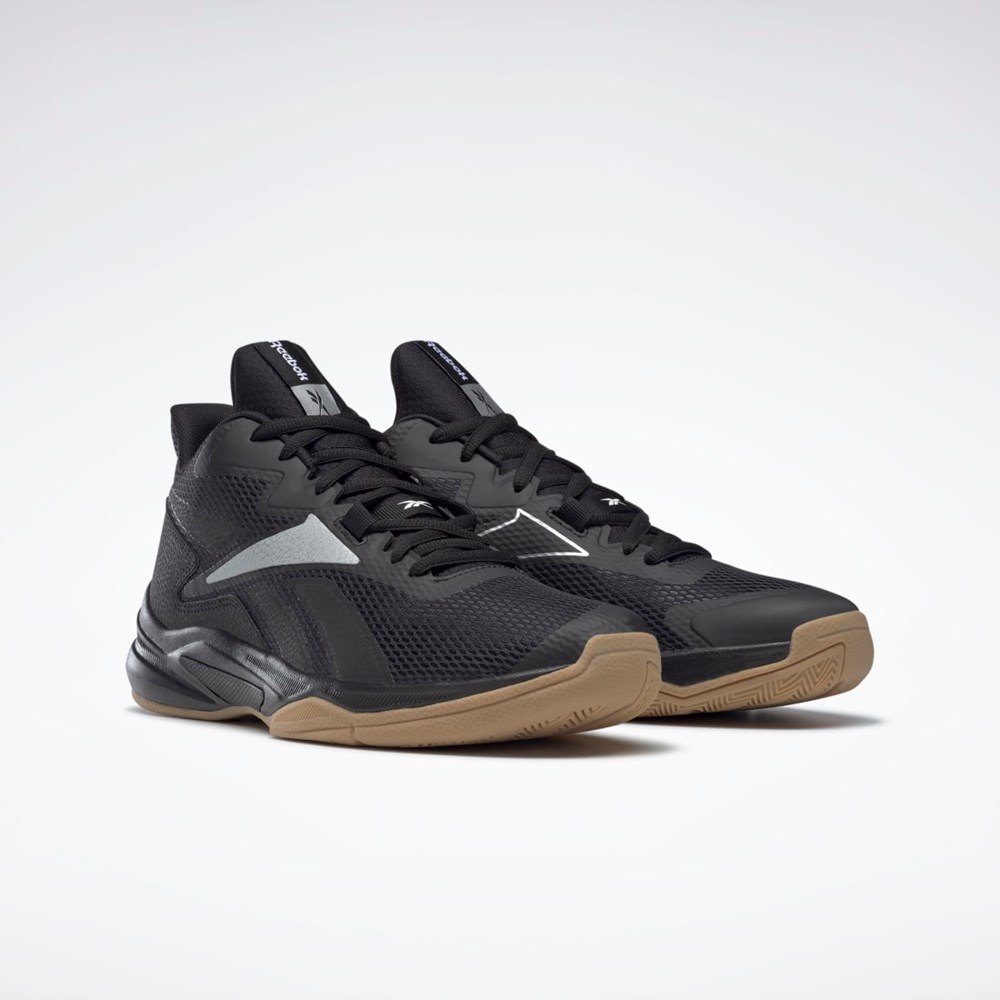 Reebok More Buckets Basketball Shoes Mustat Hopea Valkoinen | YXMPDZ-971