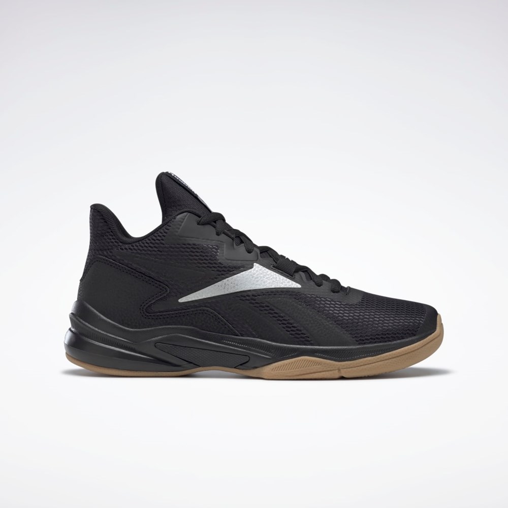 Reebok More Buckets Basketball Shoes Mustat Hopea Valkoinen | YXMPDZ-971