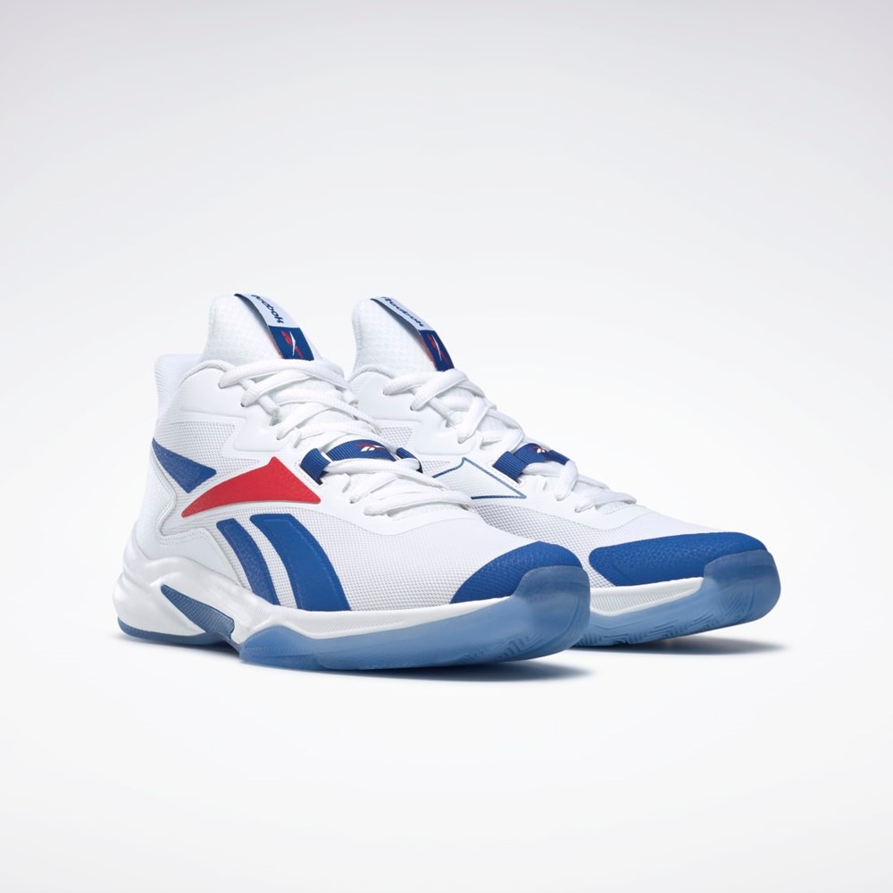 Reebok More Buckets Basketball Shoes Valkoinen Sininen Punainen | JHODUL-970
