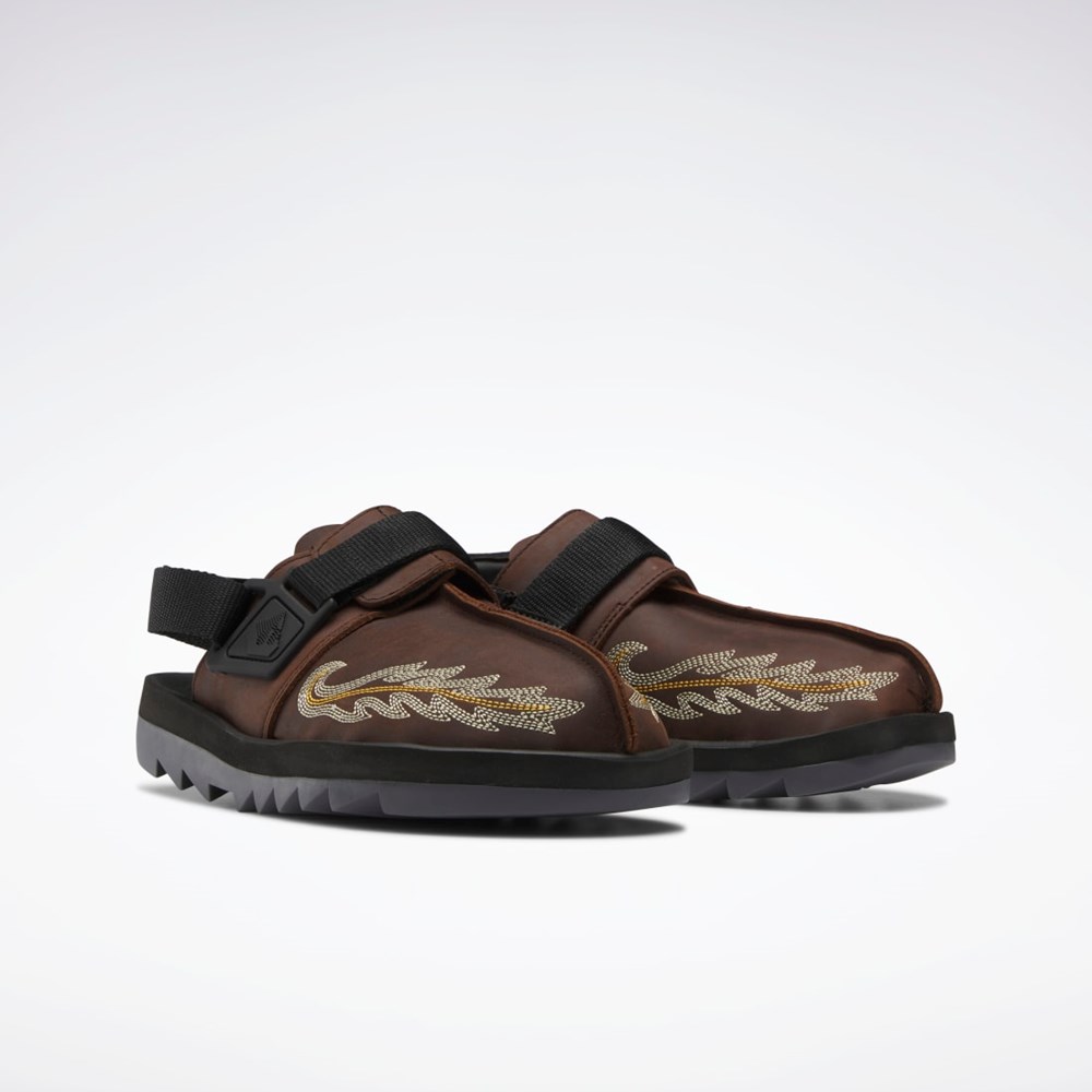 Reebok Mountain Research Beatnik Slides Ruskea Mustat Harmaat | PILYKT-980