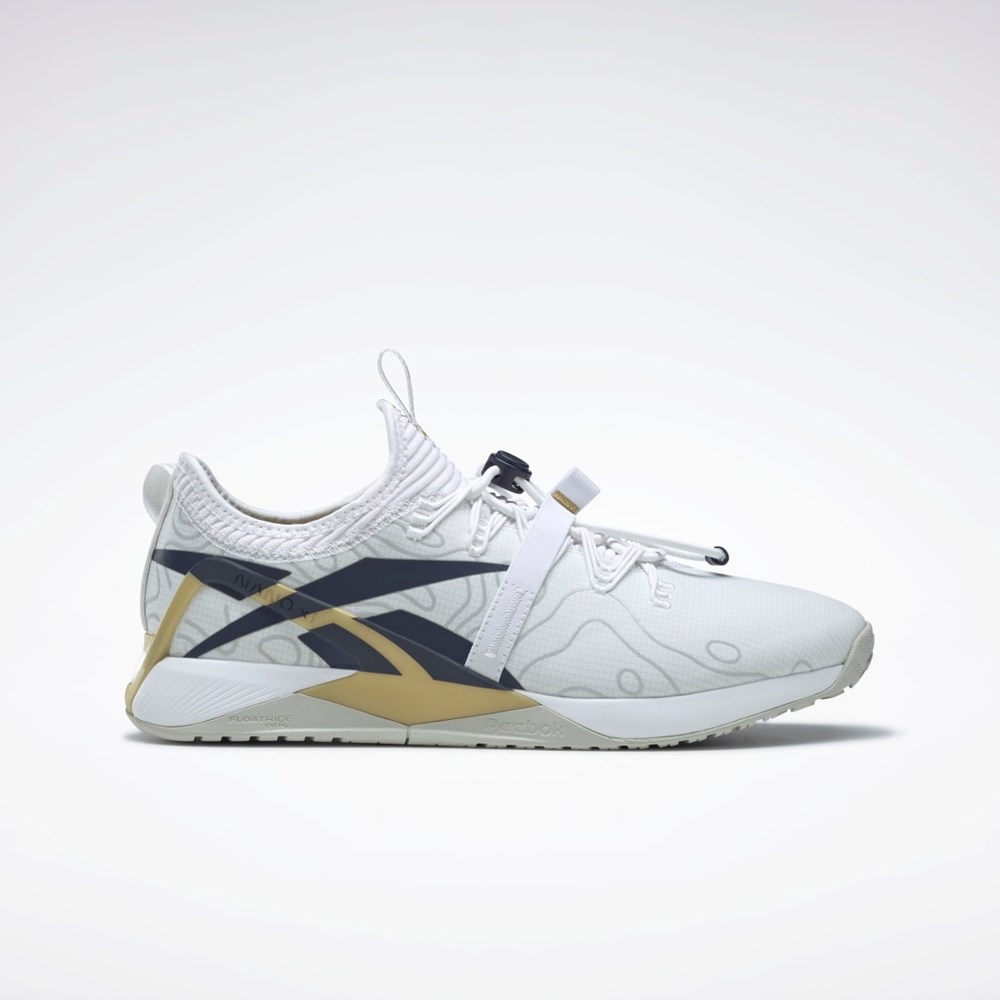 Reebok Nano X1 Froning Koulutus Shoes Valkoinen Laivastonsininen Kultaiset | ZGORCN-094