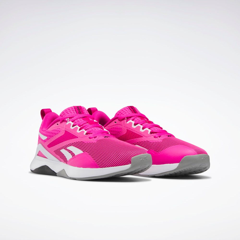 Reebok Nanoflex TR 2.0 Koulutus Shoes Pinkki Valkoinen Harmaat | XJMOCZ-793