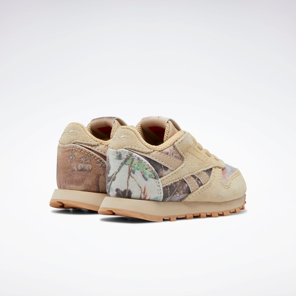 Reebok National Geographic Classic Leather Shoes - Toddler Beige | LSIFDJ-273