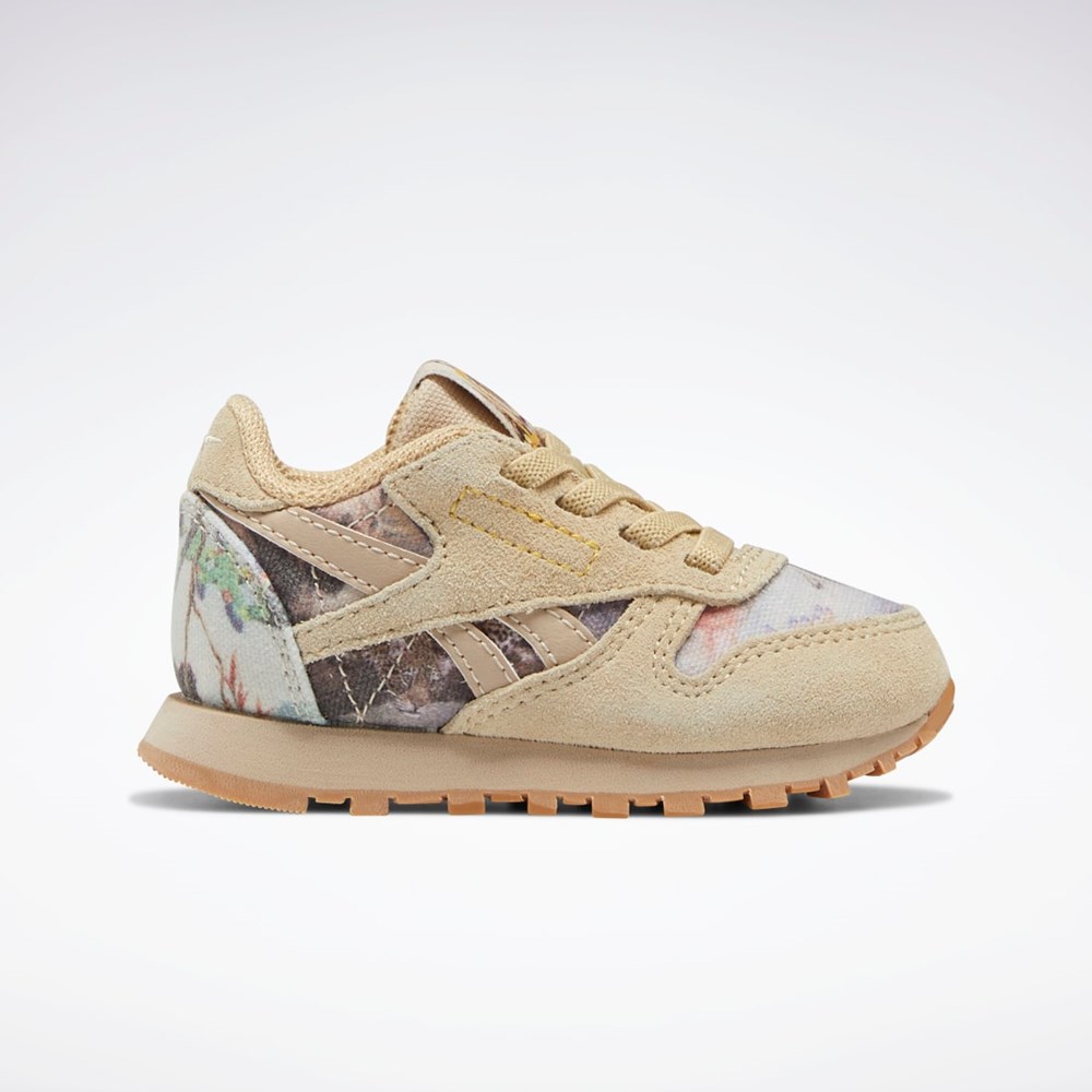 Reebok National Geographic Classic Leather Shoes - Toddler Beige | LSIFDJ-273