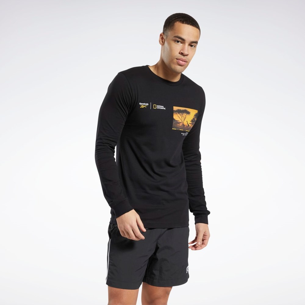 Reebok National Geographic Long Sleeve T-Shirt Multi | EUHAZN-714