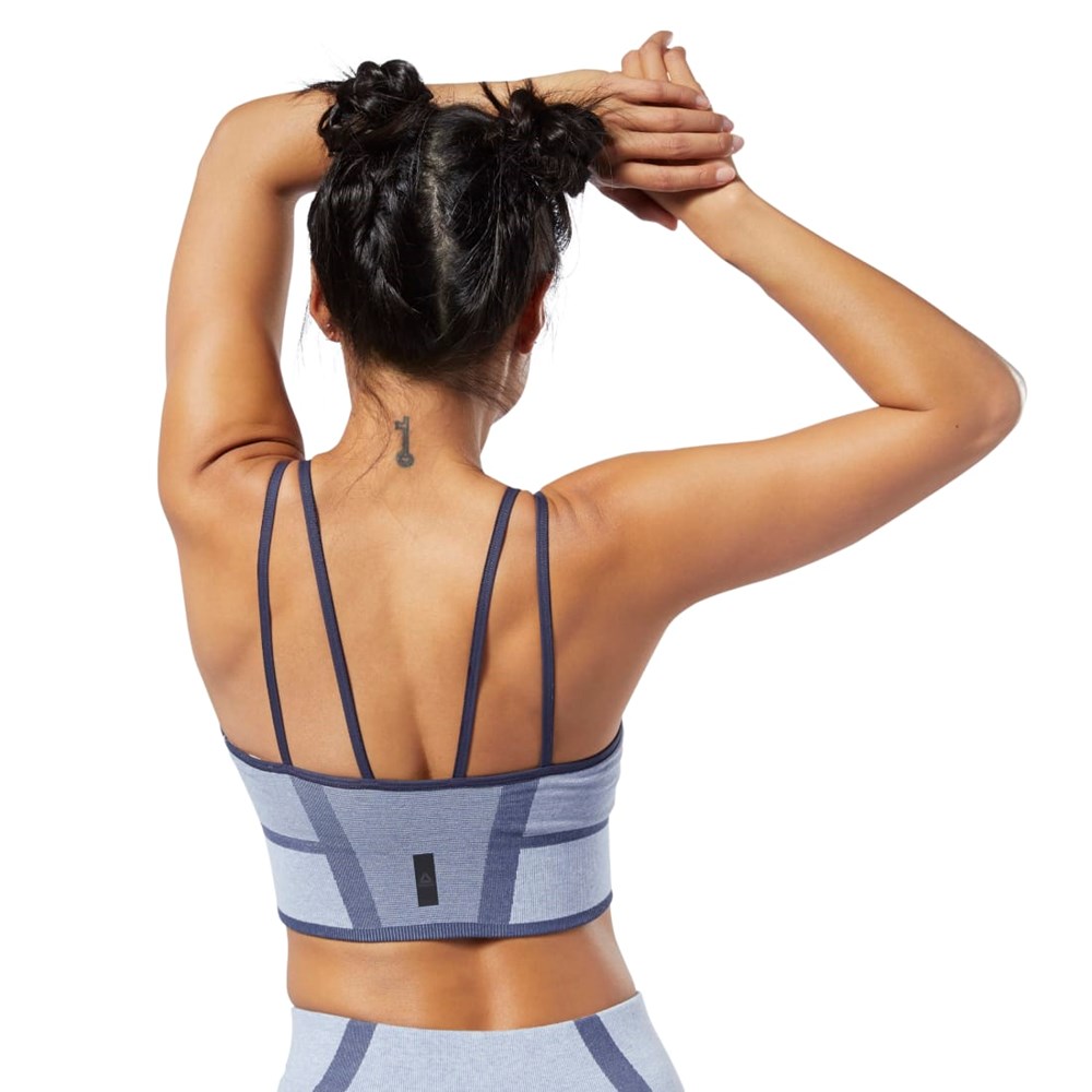 Reebok Nature X Low-Impact Seamless Bra Denim Dust | UHTGXQ-049