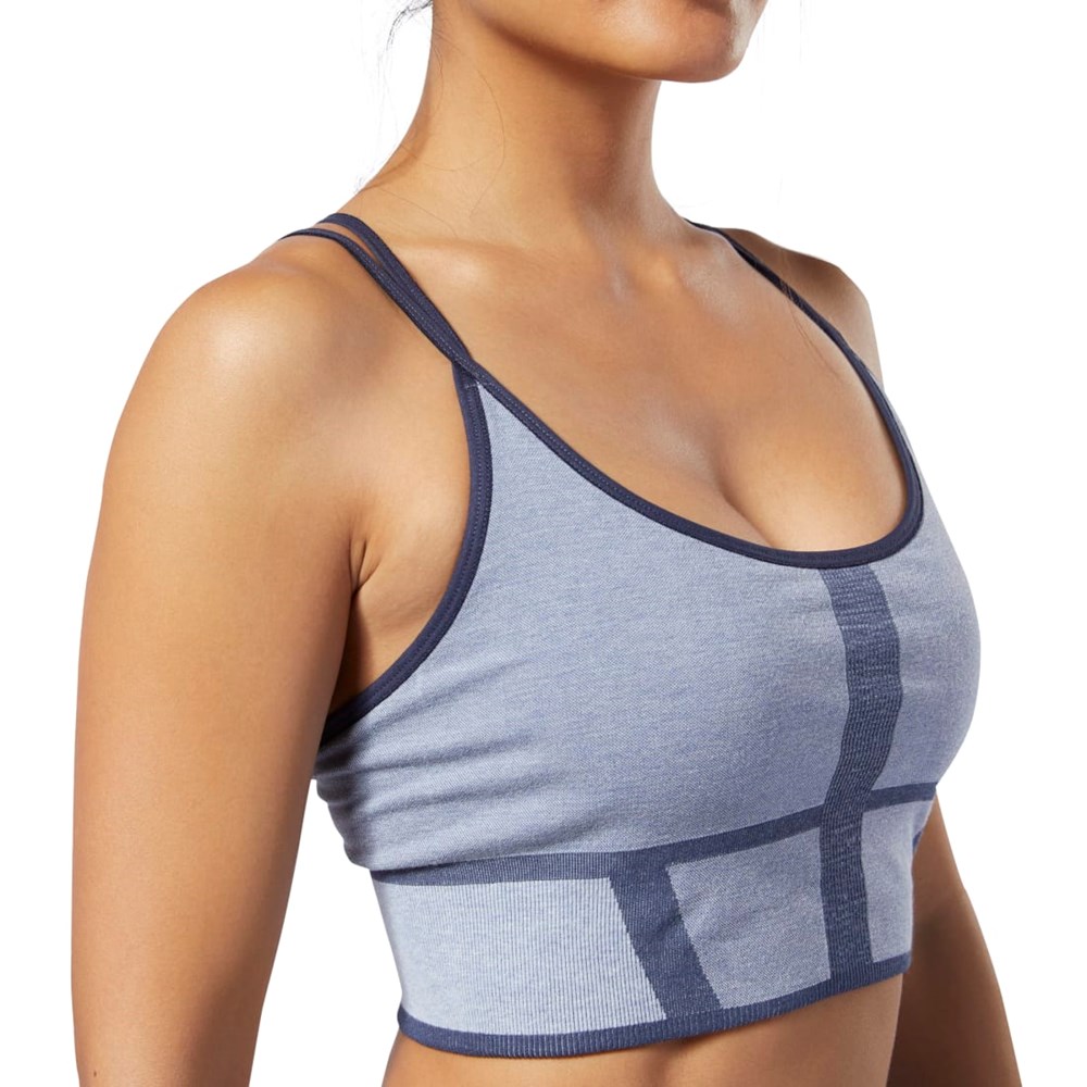 Reebok Nature X Low-Impact Seamless Bra Denim Dust | UHTGXQ-049