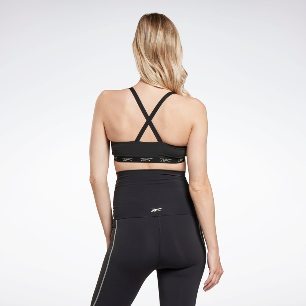 Reebok Nursing Sports Bra Mustat | NDLOAZ-961