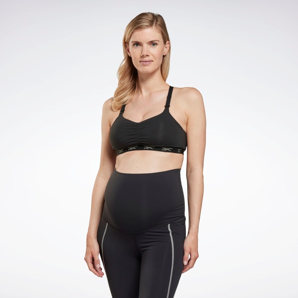 Reebok Nursing Sports Bra Mustat | NDLOAZ-961