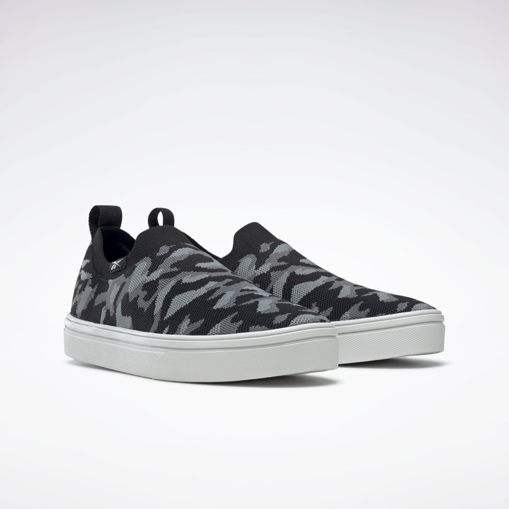 Reebok OnLux Slip-On Shoes Mustat Harmaat Harmaat | XBMHZP-149