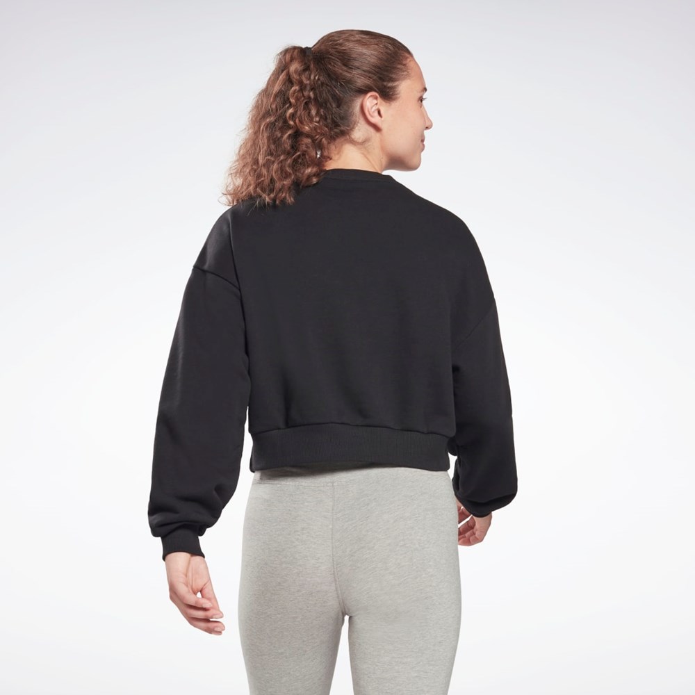 Reebok Piping Crewneck Sweatshirt Mustat | GUPVWS-795